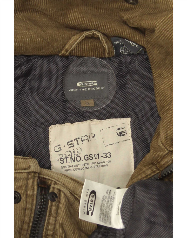 G-Star Herre Corduroy Jacket UK 36 Small Khaki Polyester