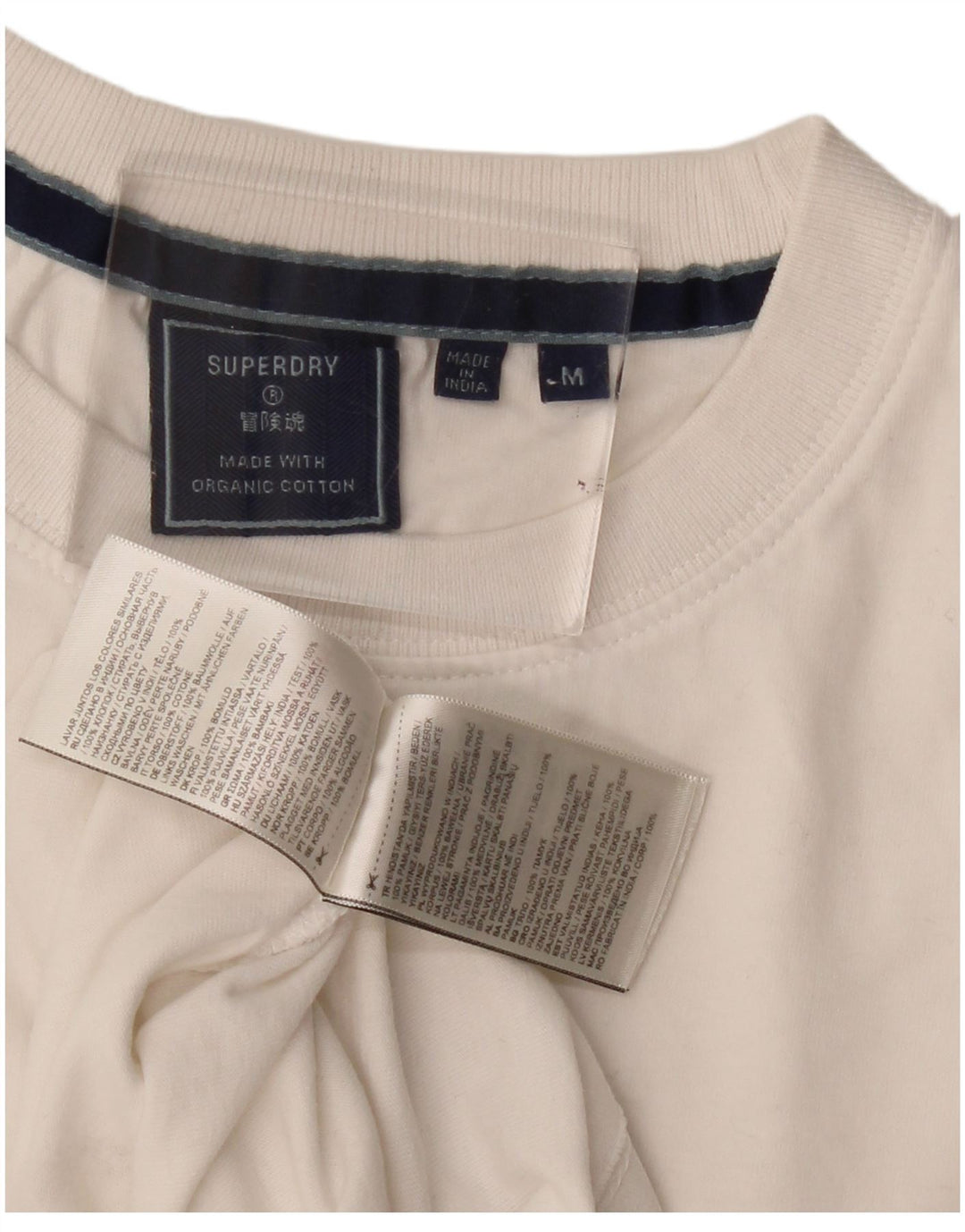 Superdry T-shirt top mellem hvid bomuld til mænd