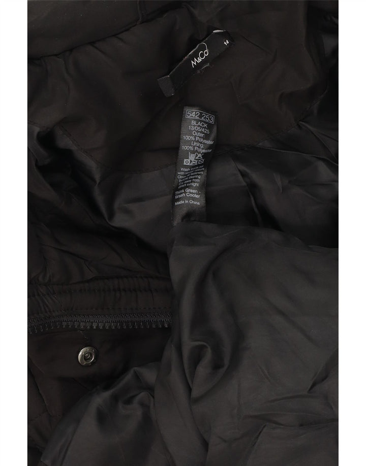 M&Co Dame Hooded Windbreaker Coat UK 14 Medium Sort Polyester