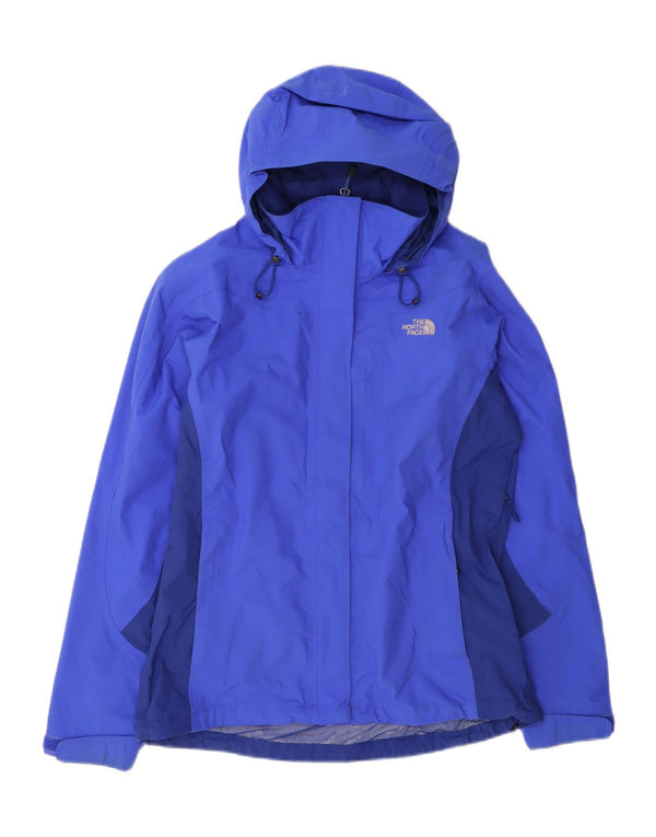 The North Face Regnjakke med hætte til kvinder UK 14 Medium Blue Colourblock