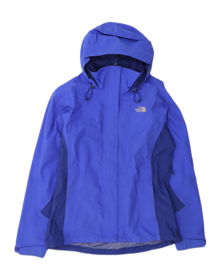 The North Face Regnjakke med hætte til kvinder UK 14 Medium Blue Colourblock