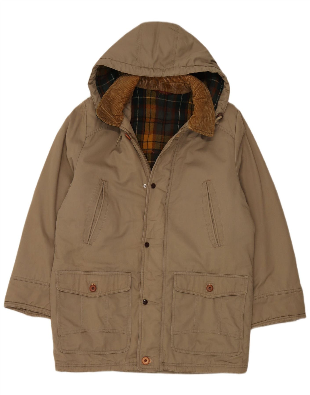 Faciba Herre Hætteoverfrakke IT 54 2XL Khaki Polyester