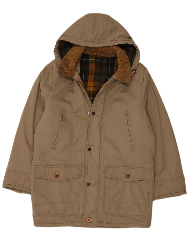 Faciba Herre Hætteoverfrakke IT 54 2XL Khaki Polyester