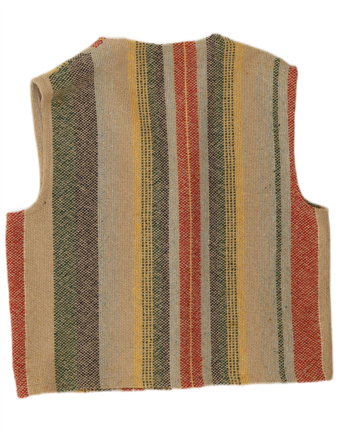 Vintage herrevest Stor flerfarvet stribet akryl