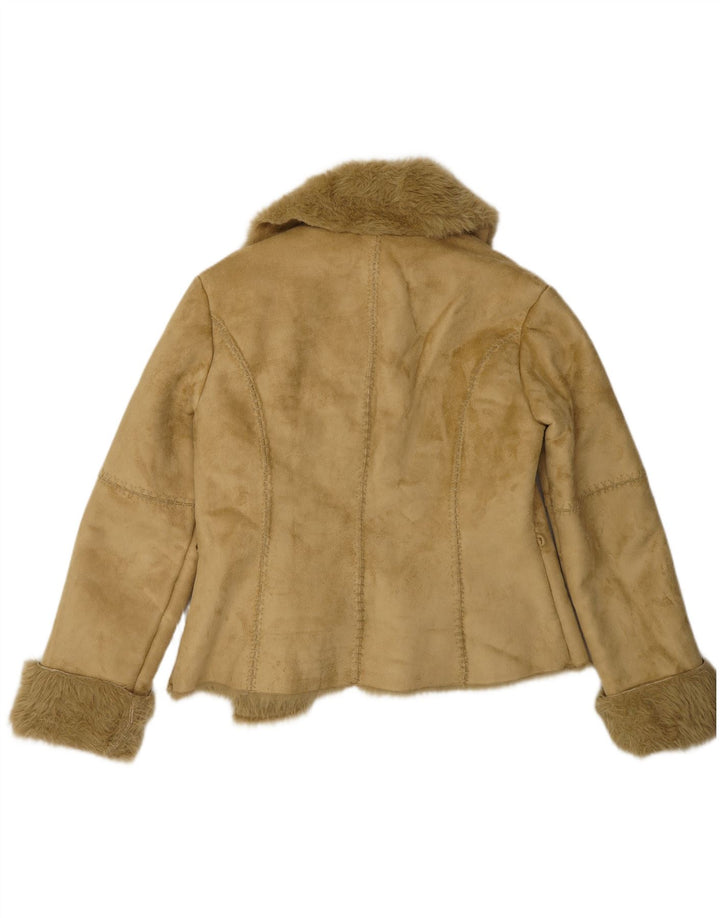 Benetton Sherpajakke til kvinder IT 46 Stor grøn polyester