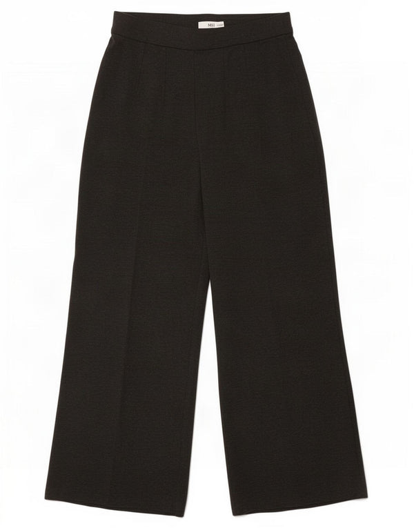 Marks & Spencer Womens Wide Leg Casual Trousers UK 12 Medium W28 L27 Grey