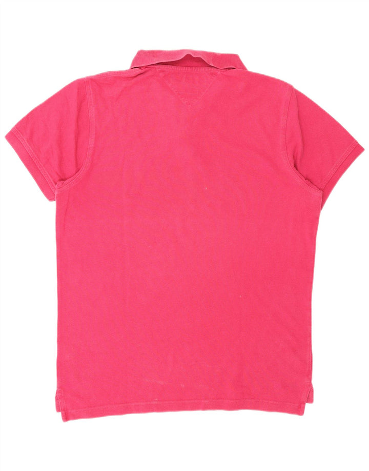 Tommy Hilfiger Herre Slim Fit Polo Shirt Medium Pink Bomuld