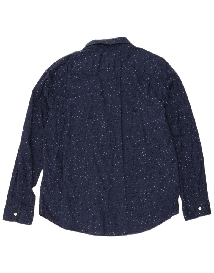 Levi's herreskjorte XL marineblå plettet bomuld Classic