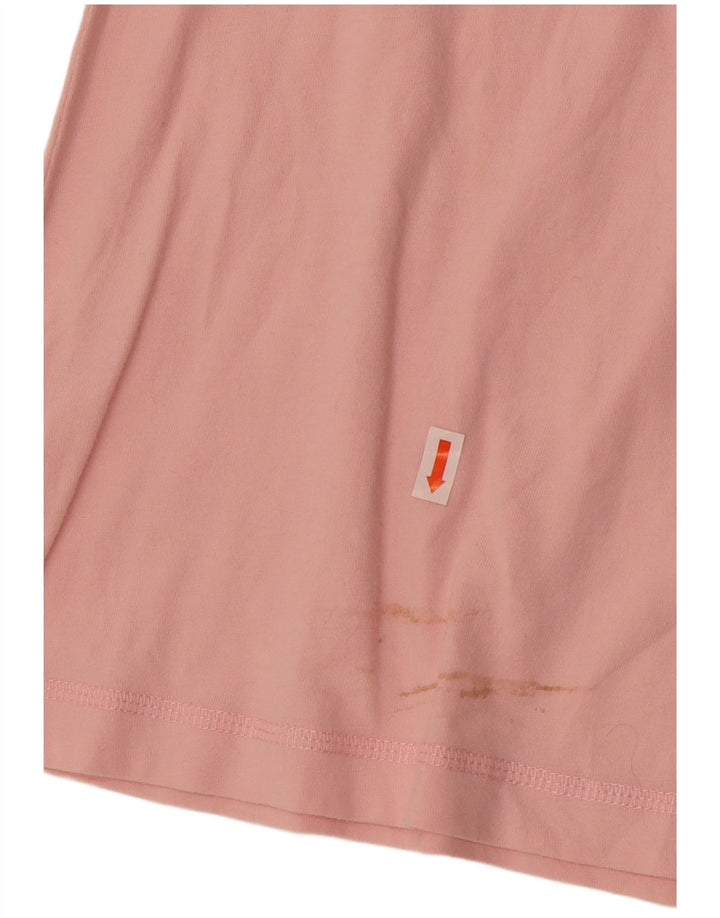 Champion Kvinder Grafisk Vest Top UK 12 Medium Pink Colourblock Bomuld