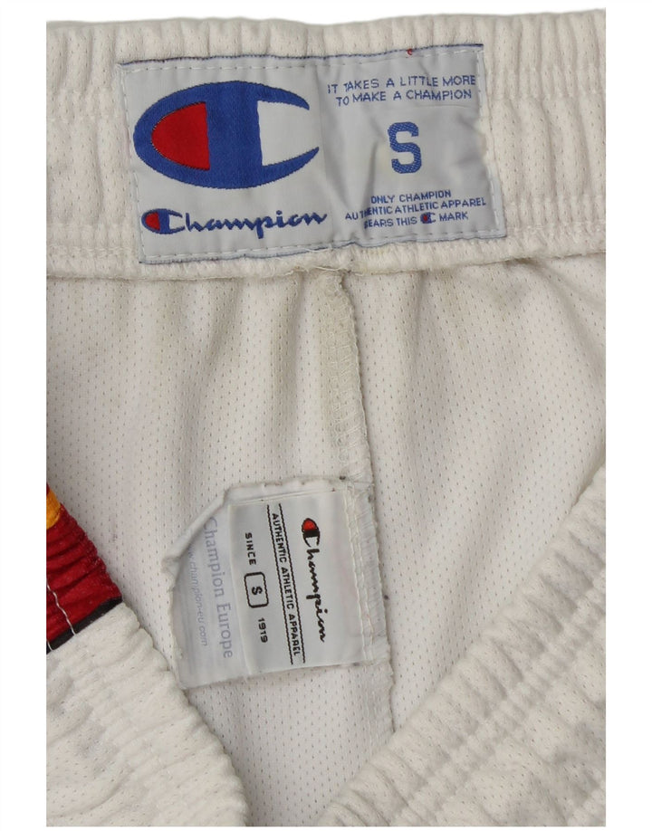 Champion Herre grafiske sportsshorts Small White Colourblock Polyester