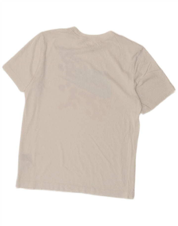 NIKE Grafisk T-shirt top XS Hvid bomuld til mænd