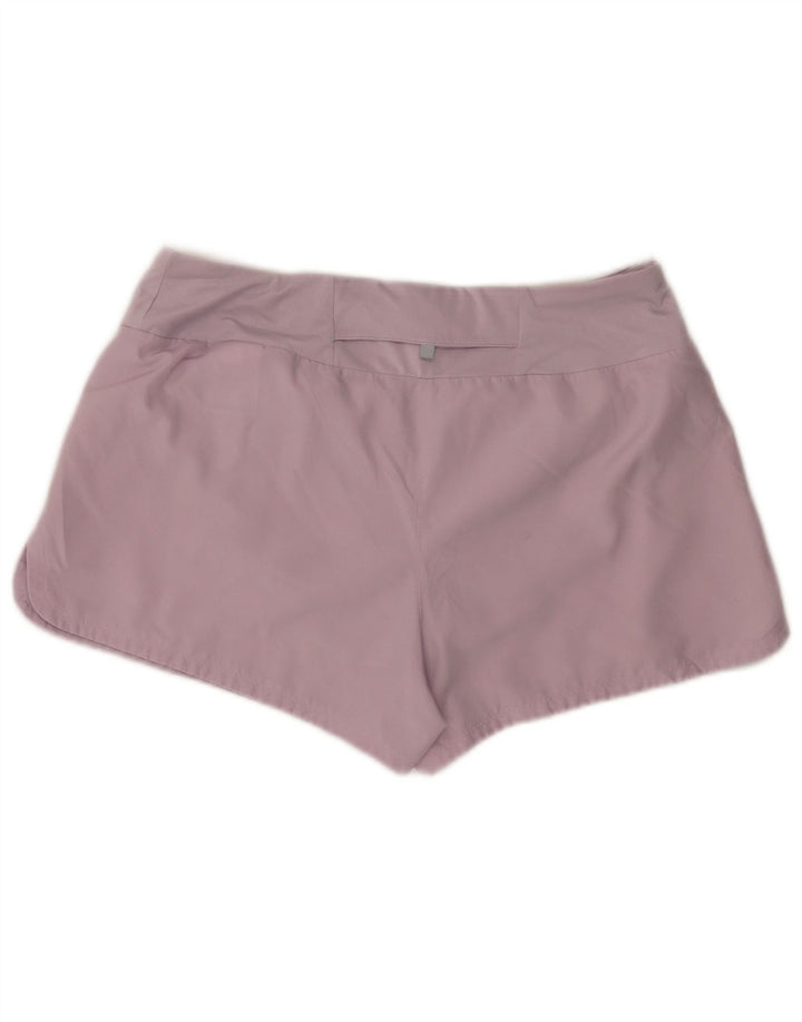 Nike Dame Dri Fit sportsshorts UK 14 Large Purple Polyester