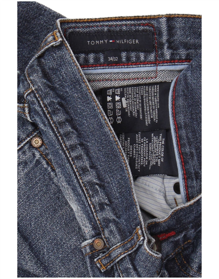 TOMMY HILFIGER Straight jeans til mænd W34 L32 blå bomuld