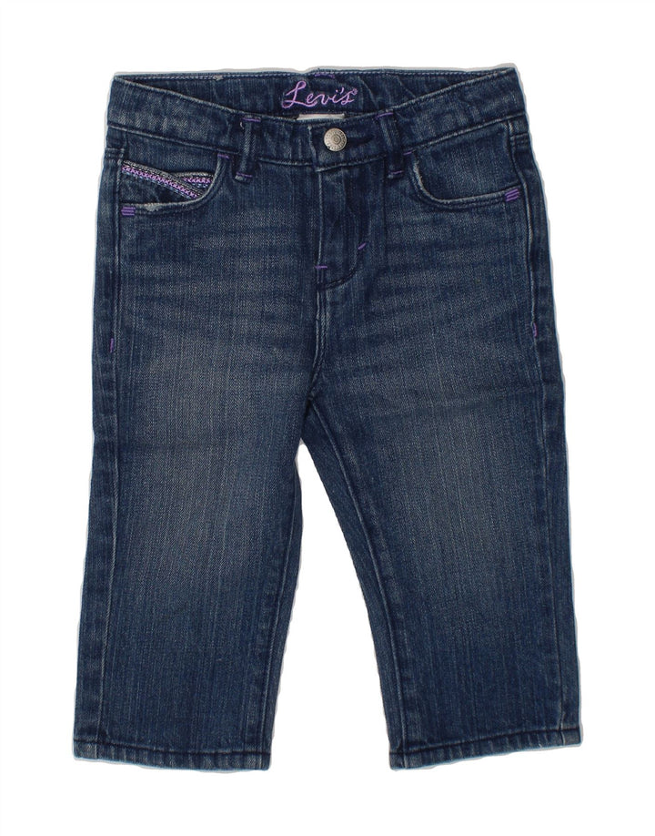 LEVI'S Girls Denim Shorts 4-5 Years W22 Blue Cotton Vintage Levi's and Second-Hand Levi's from Messina Hembry 