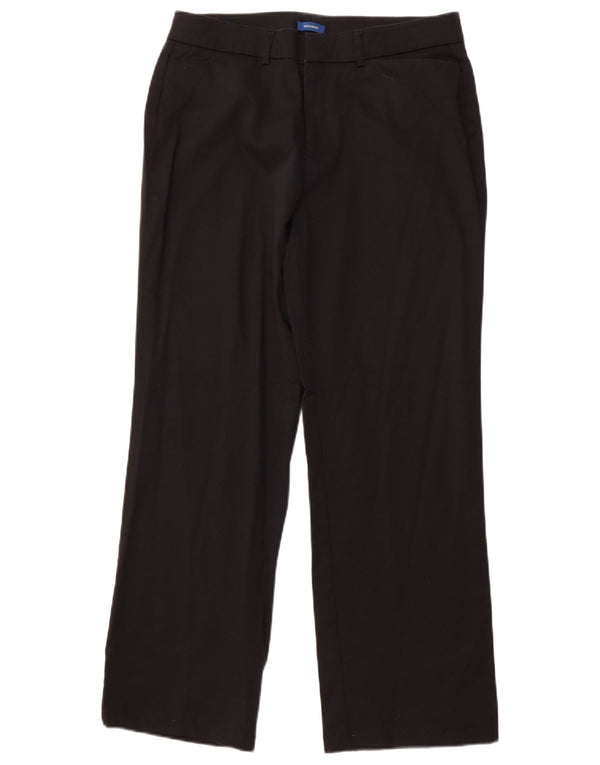 DOCKERS Lige fritidsbukser til kvinder US 12 Large W32 L29 sort bomuld