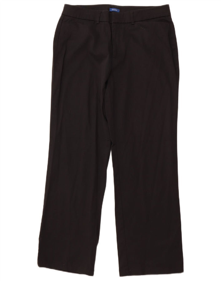 DOCKERS Lige fritidsbukser til kvinder US 12 Large W32 L29 sort bomuld