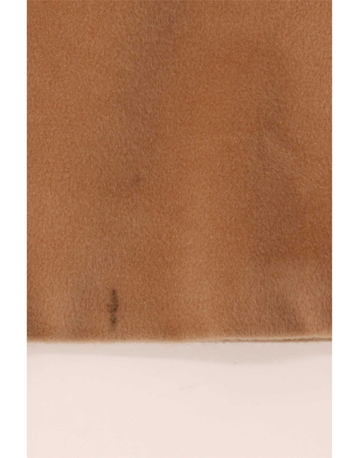 Max Mara Dame Oversized Dobbeltradet Frakke UK 8 Lille Beige Uld