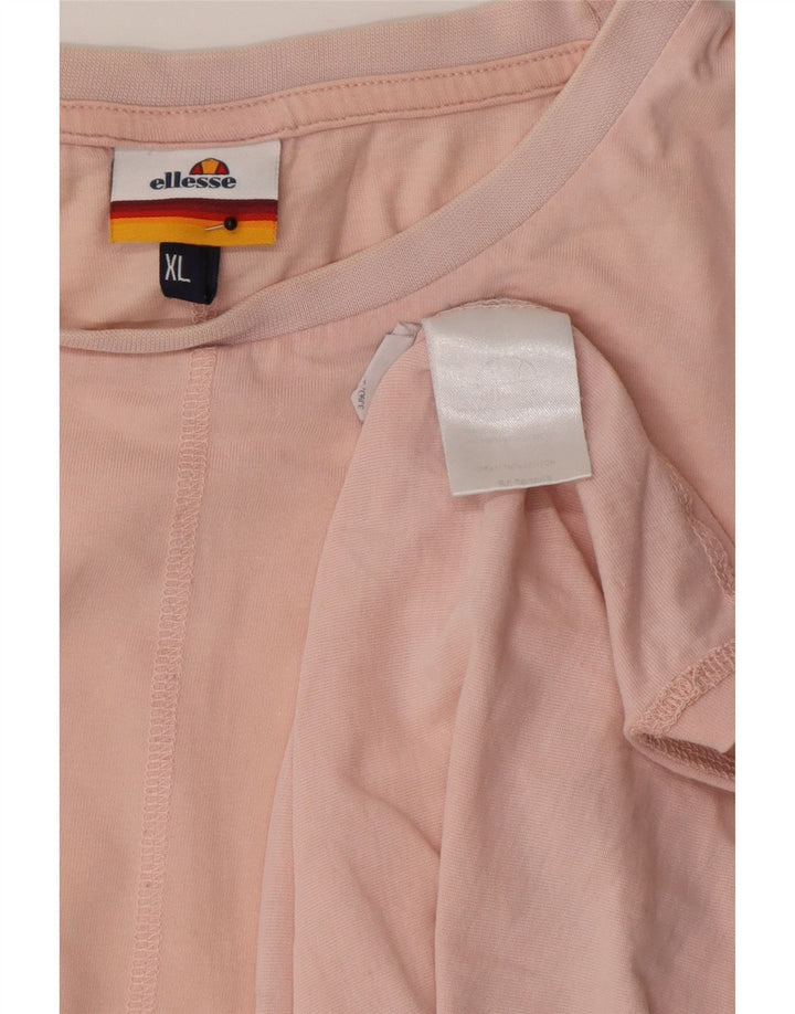 Ellesse Herre T-Shirt Top XL Pink Bomuld