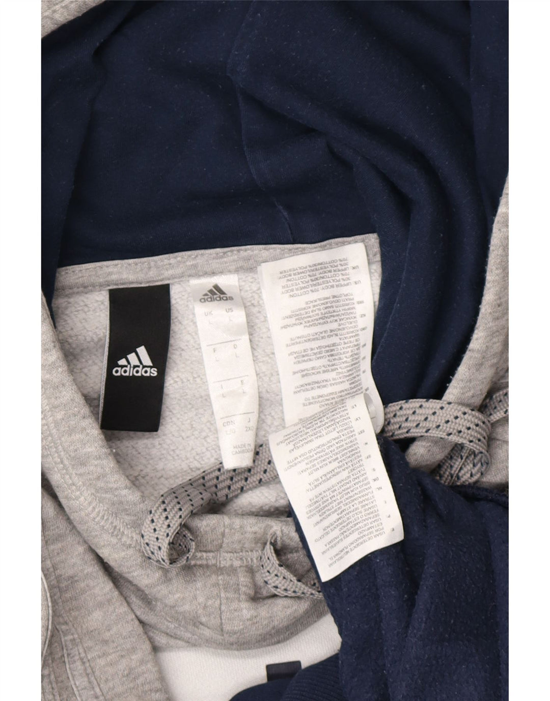 ADIDAS Grafisk hættetrøje til mænd Stor flerfarvet Colourblock Bomuld