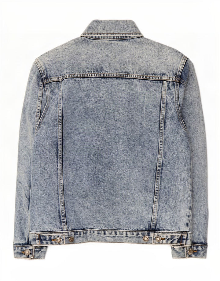 Vintage denimjakke til drenge 11-12 år blå bomuld