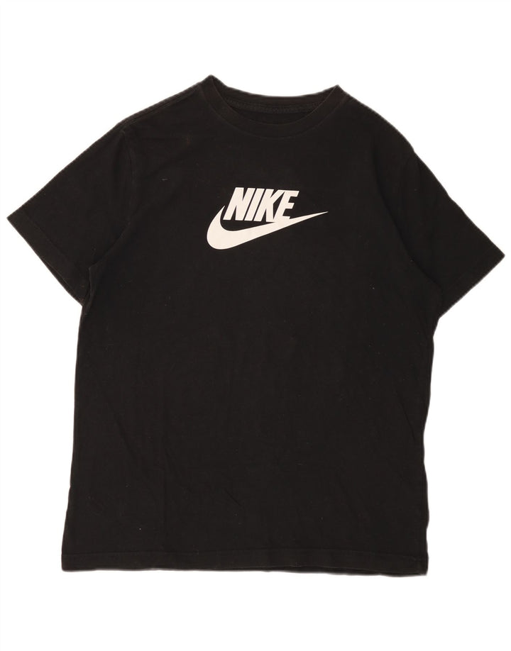 NIKE piger Loose Fit grafisk T-shirt top 13-14 år XL sort bomuld