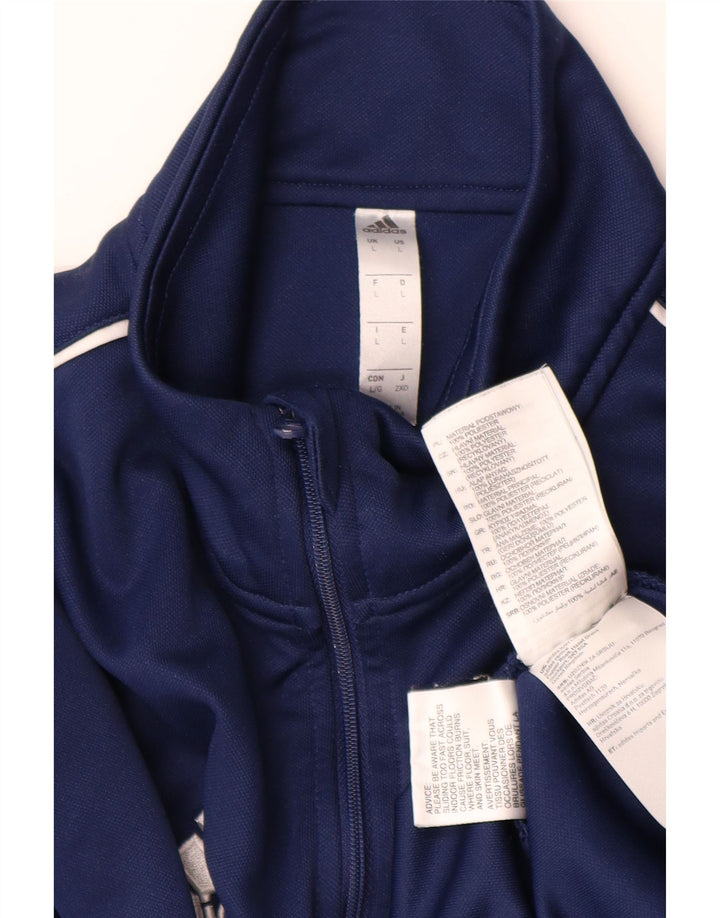 ADIDAS Herre Aeroready Zip Neck Pullover Træningsdragt Top Large Navy Blue
