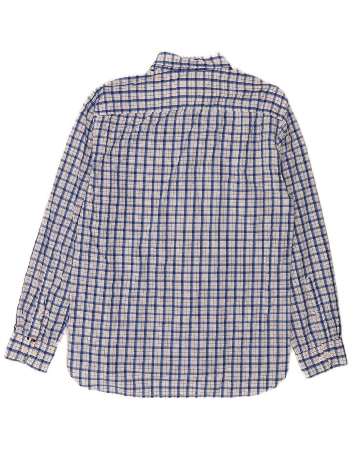 Tommy Hilfiger Herre Regular Fit skjorte Stor blå ternet bomuld