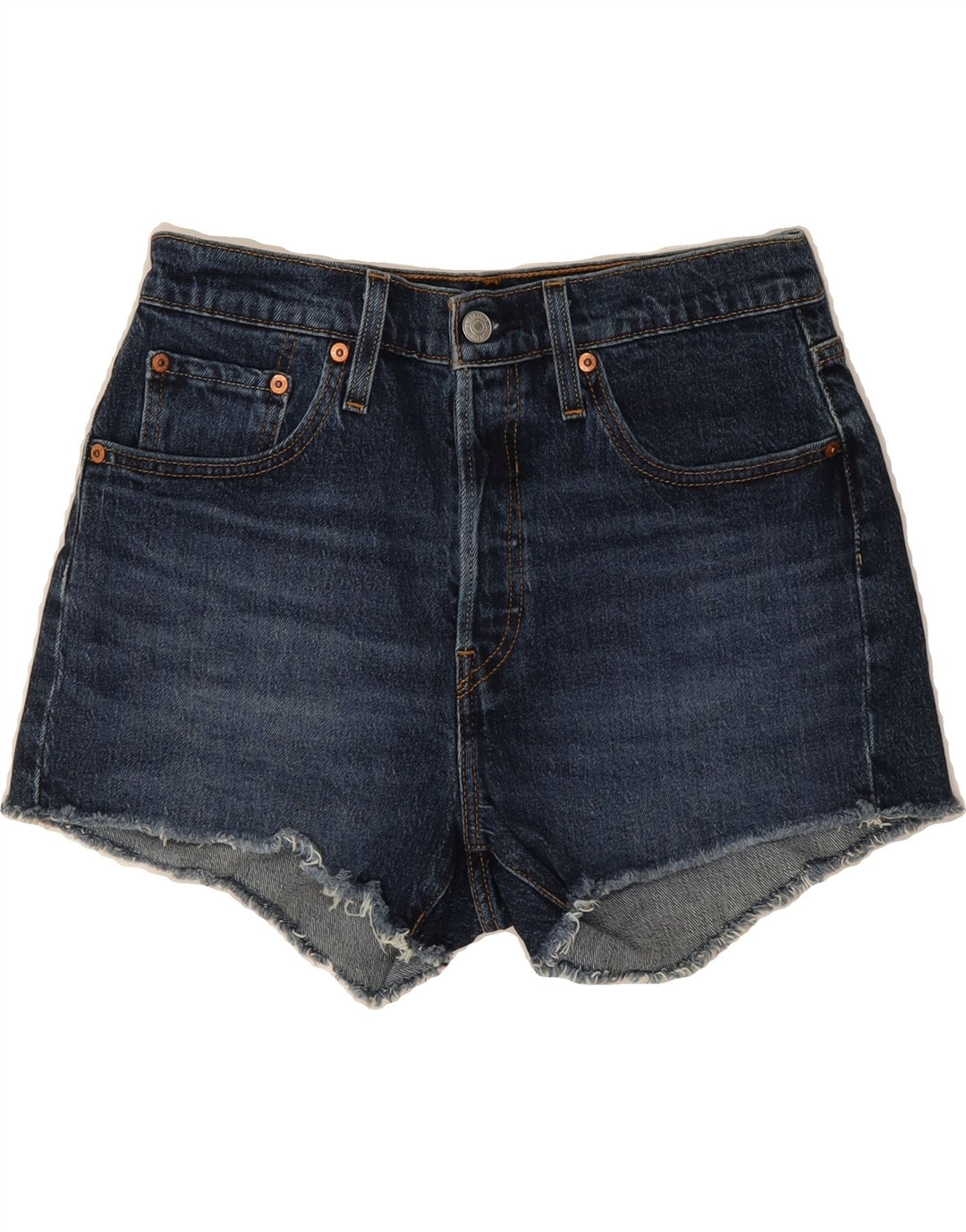 LEVI'S Womens 501 Denim Shorts W28 Medium Blue Cotton Vintage Levi's and Second-Hand Levi's from Messina Hembry 