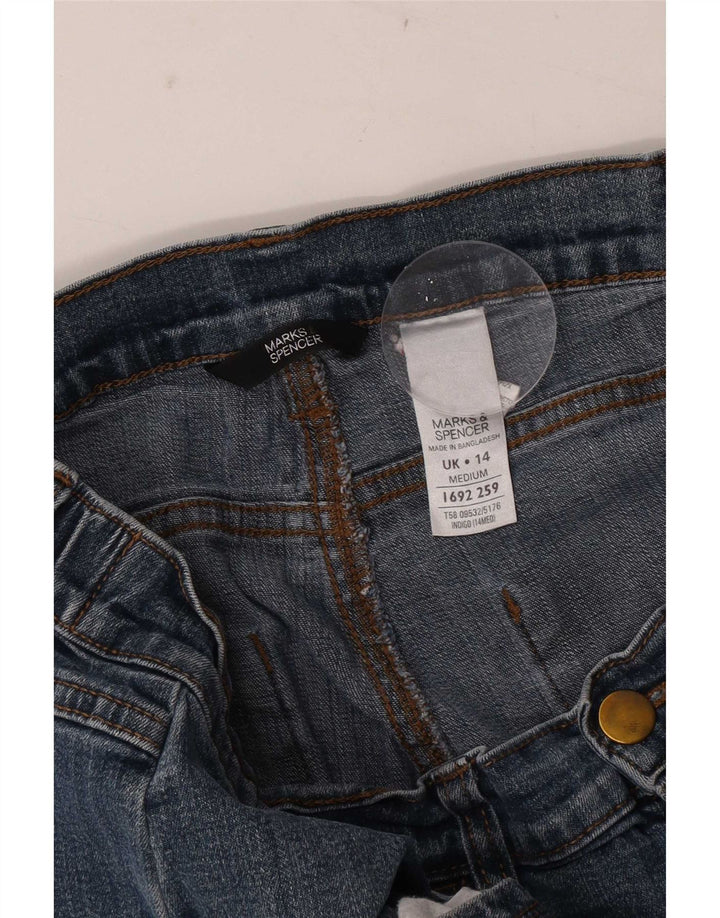 Marks & Spencer Lige jeans til kvinder UK 14 Medium W34 L28 Blå Bomuld