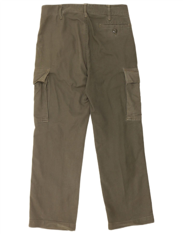 VINTAGE Straight Cargo bukser til mænd W30 L28 Khaki Bomuld