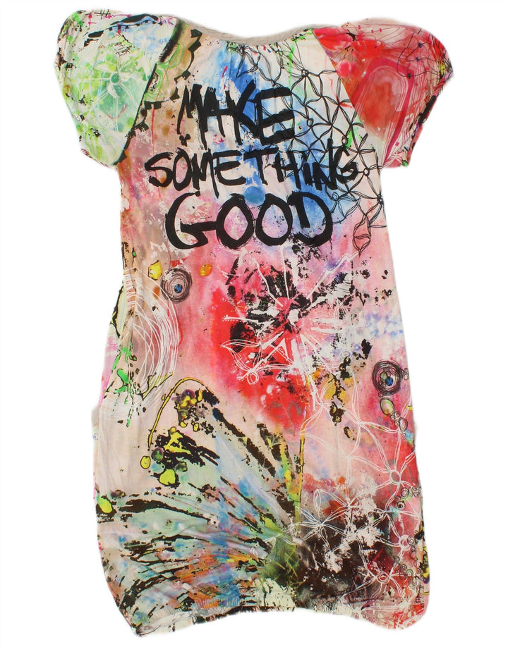 DESIGUAL Kvinders grafisk boblekjole UK 8 Small Multicolor Tie Dye