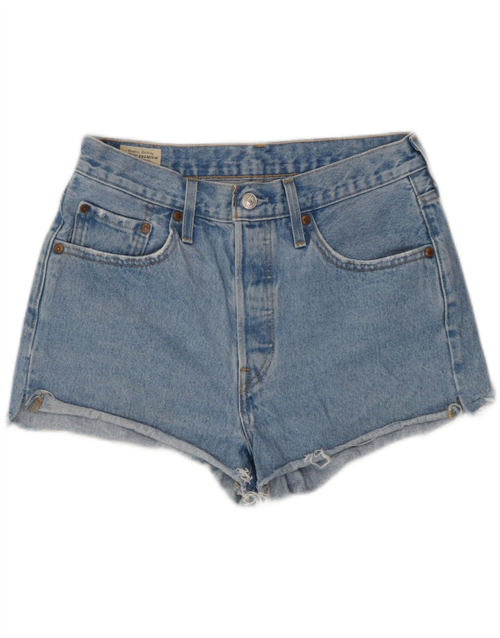 Levi's Womens 501 højtaljede denimshorts W28 mellemblå bomuld