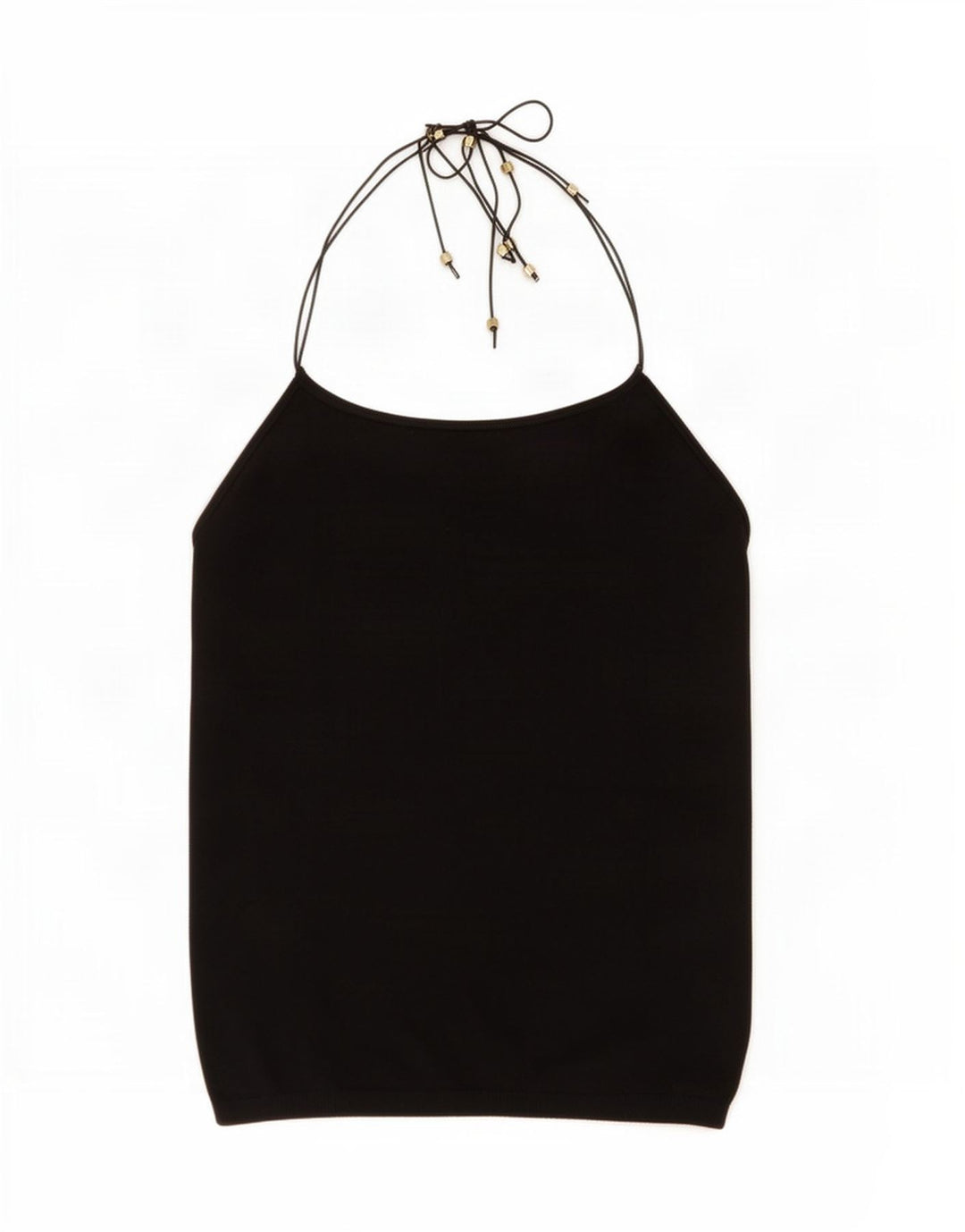 Massimo Dutti Damestrik Halter Top UK 12 Medium Sort