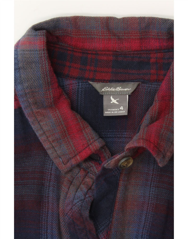 EDDIE BAUER Womens Pullover Shirt Dress US 4 Small Navy Blue Check Vintage Eddie Bauer and Second-Hand Eddie Bauer from Messina Hembry 