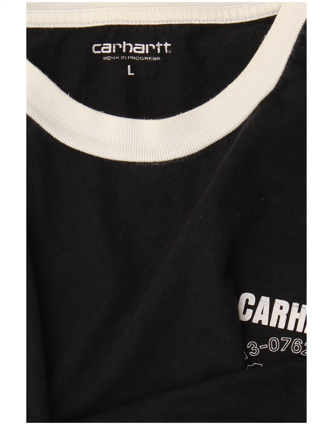 CARHARTT Herre grafisk top langærmet stor sort stribet