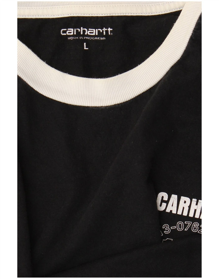 CARHARTT Herre grafisk top langærmet stor sort stribet