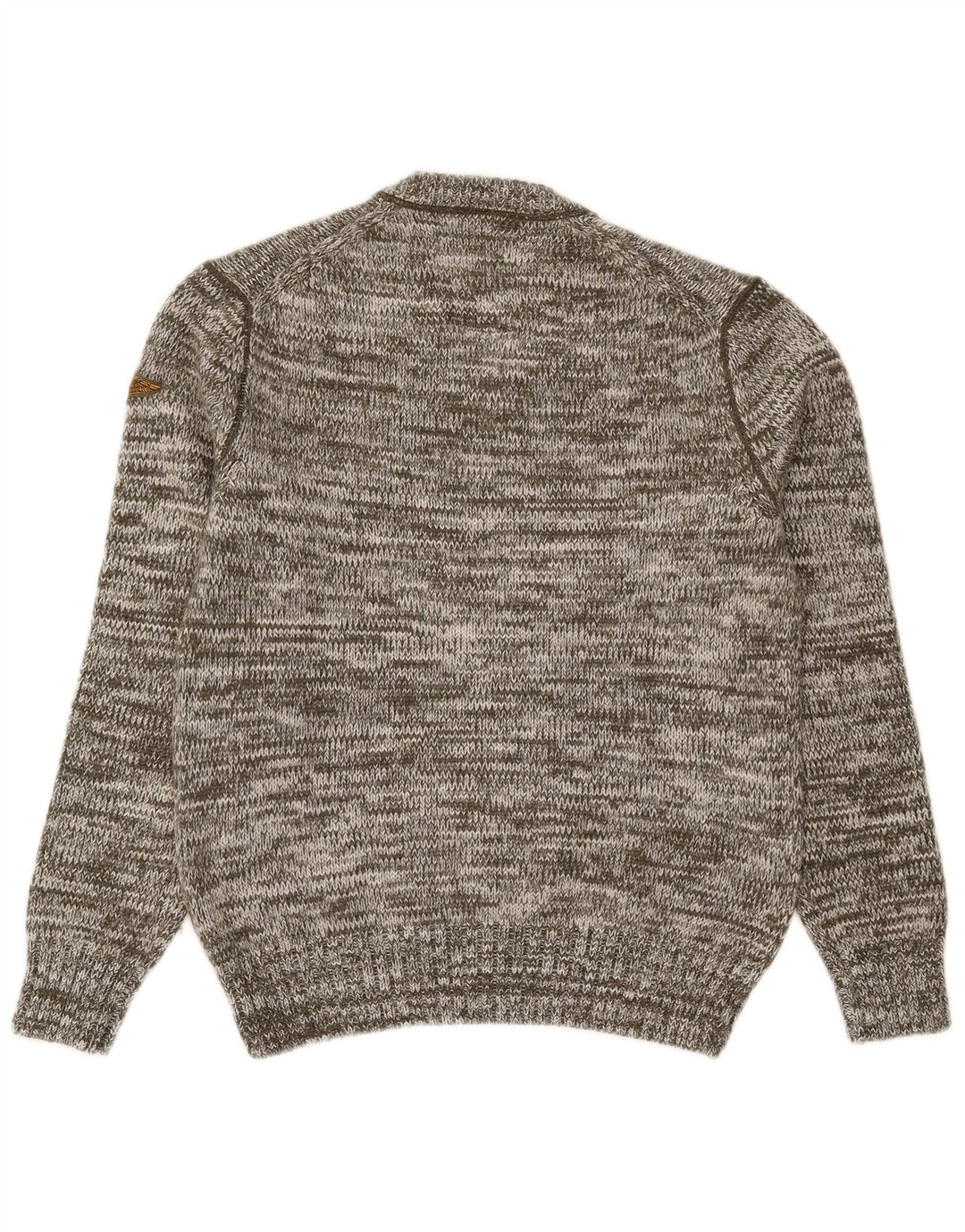 Aviazione Navale Herre V-hals sweater Medium Grey Flecked Wool