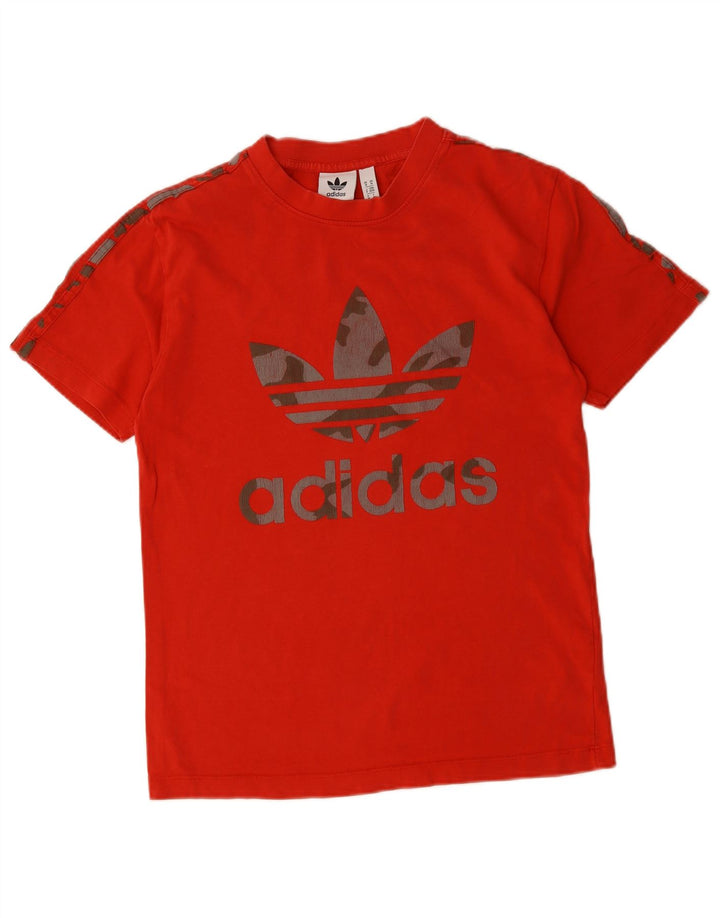 Adidas Herre grafisk T-shirt Top Medium Rød Bomuld
