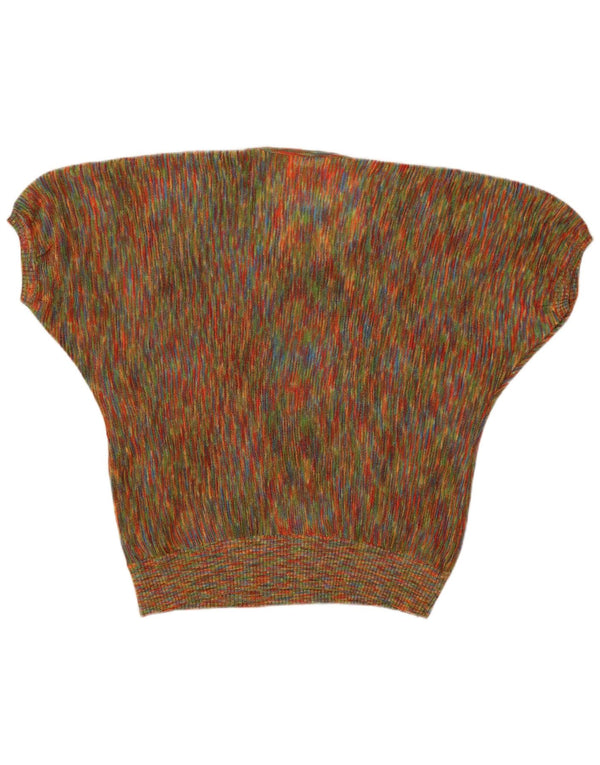 Vintage Damebluse Top UK 12 Medium Multicolored Flecked