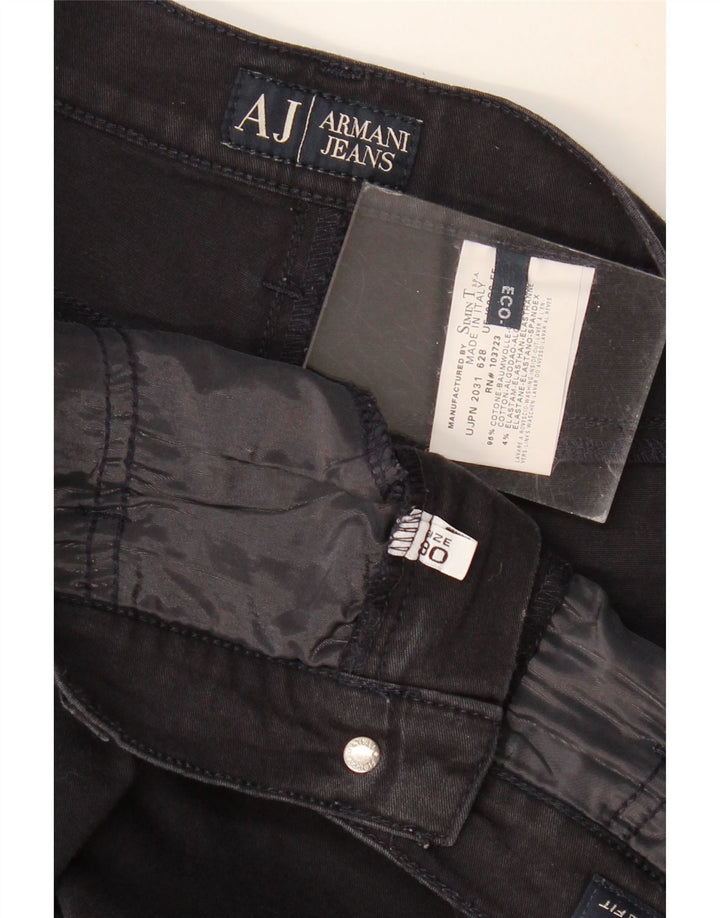 ARMANI Dame Bootcut Jeans W30 L30 Sort Bomuld