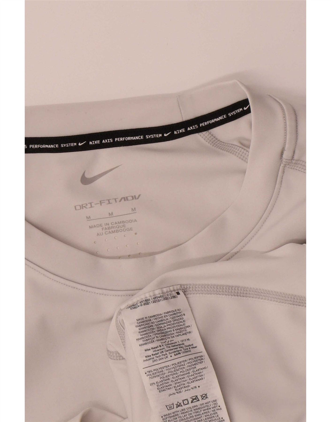 Nike herre Dri Fit T-shirt top mellemgrå polyester