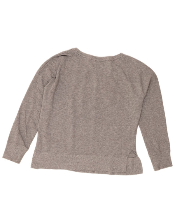 Tommy Hilfiger Dame Grafisk Sweatshirt Jumper UK 10 Lille Grå Bomuld
