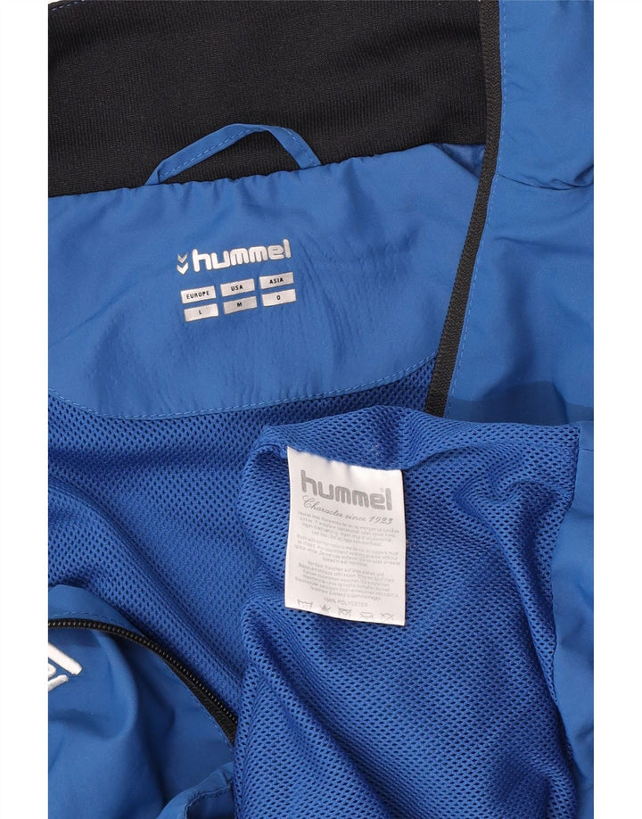 Hummel Herre grafisk træningsdragt Topjakke Medium Blue Colourblock Polyester