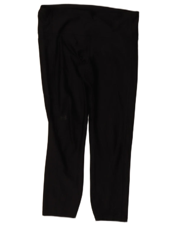 Under Armour Dame Capri Leggings UK 14 Large Black Polyester