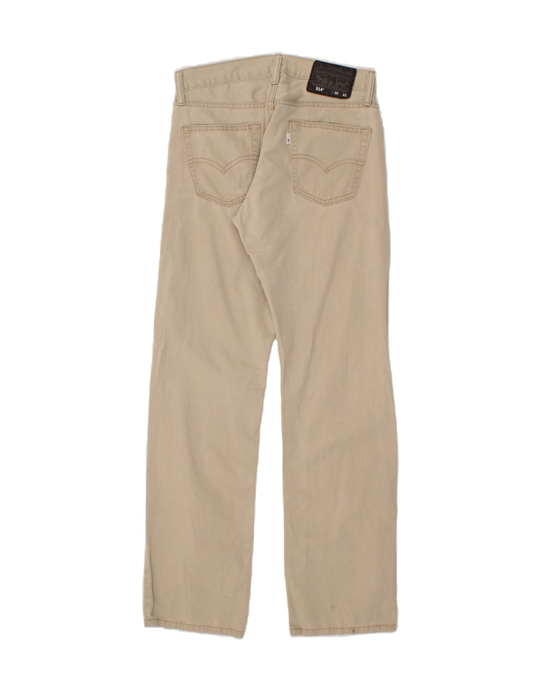 LEVI'S Herre 514 Straight Jeans W30 L32 Beige Bomuld