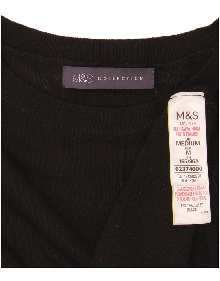 Marks & Spencer Dame sweater med rund hals DK 14 Medium Sort