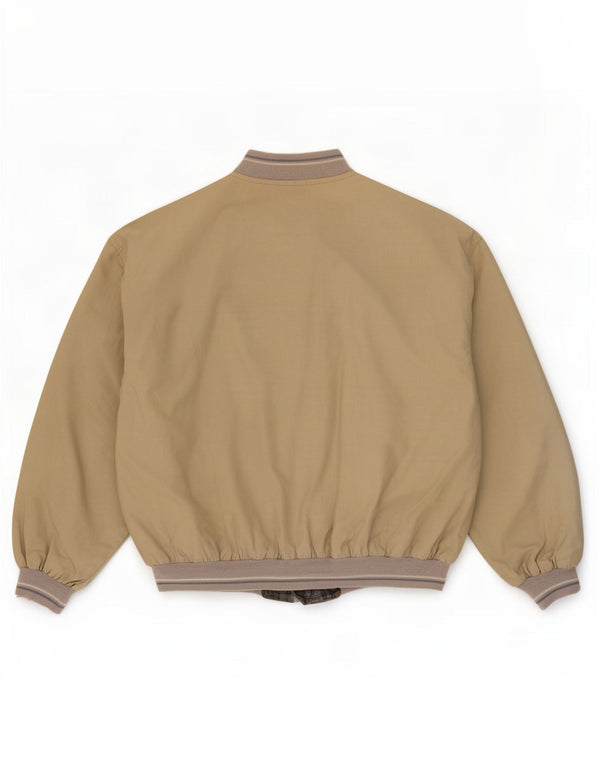 Mash Mens Reversible Jacket UK 40 Large Beige Colourblock Cotton