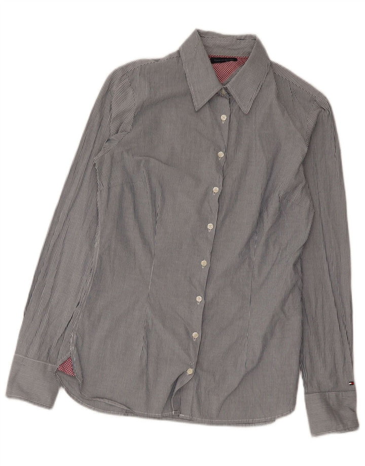 Tommy Hilfiger Dameskjorte US 6 Medium Grey Nålestribet bomuld