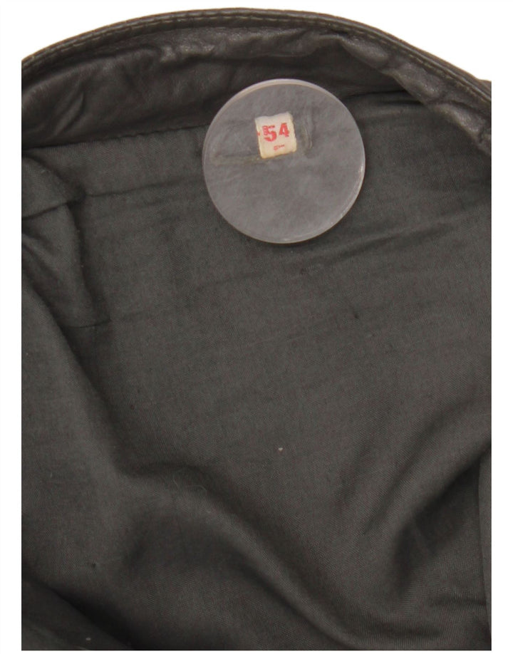 Vintage herre læderjakke IT 54 2XL Grå