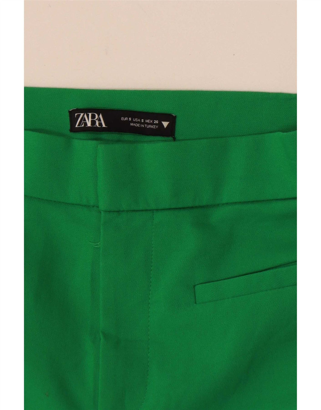 Zara Dame Capri Bukser Small W26 L22 Grøn